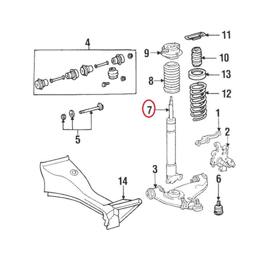 Mercedes Strut Assembly - Front 1243206630